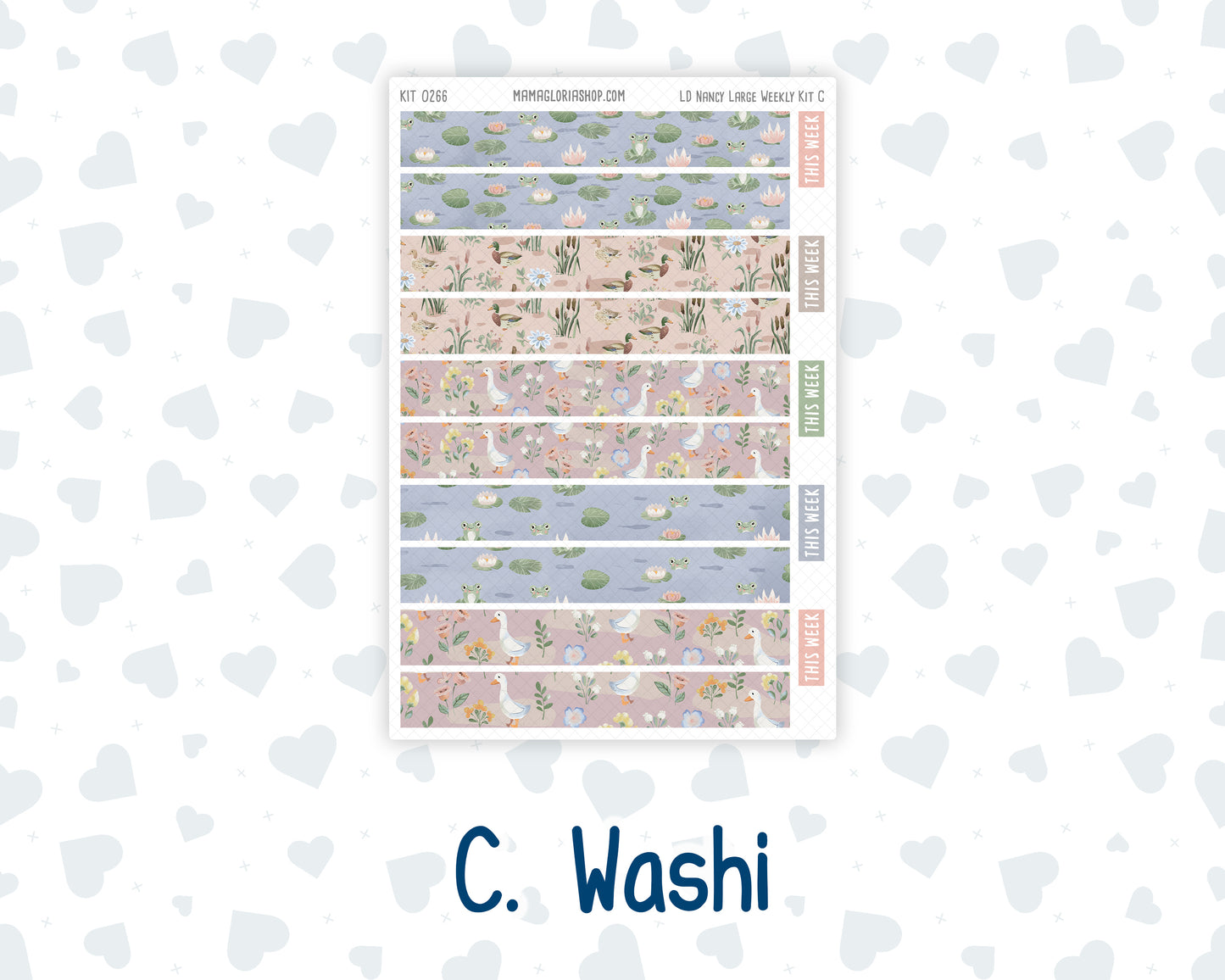 Kit 0266 - Laurel Denise The Nancy Planner Large - Weekly Kit - May - Froggy Lake Picnic