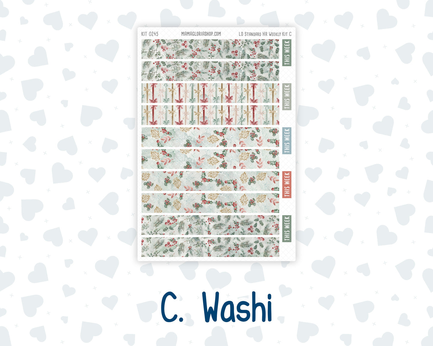 Kit 0245 - Laurel Denise Standard - Horizontal - Weekly Kit - December - Vintage Christmas