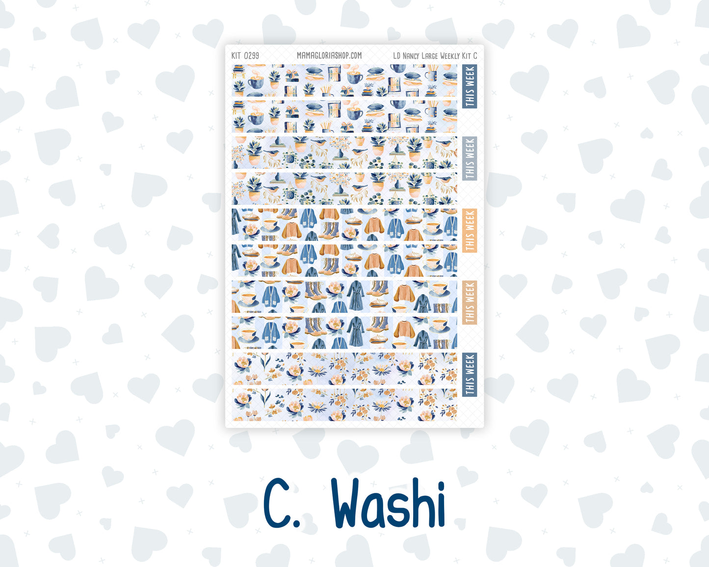 Kit 0299 - Laurel Denise The Nancy Planner Large - Weekly Kit - October - Book Nook