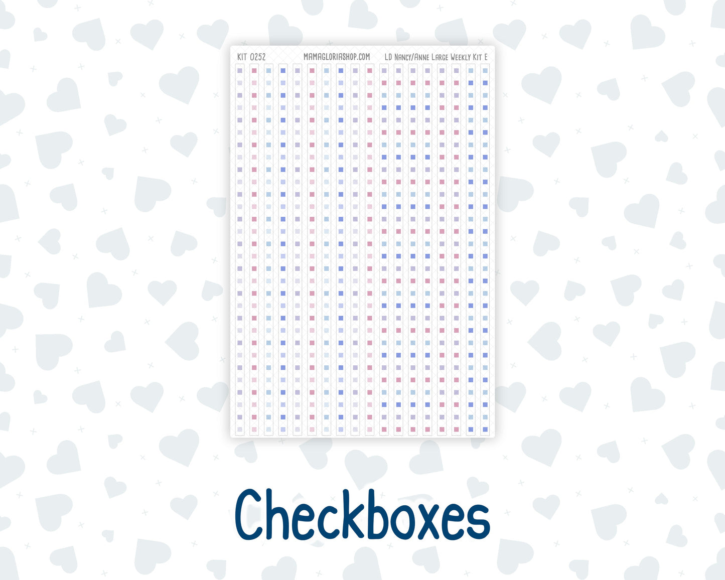 Kit 0252 - Laurel Denise The Nancy Planner Large - Weekly Kit - February - Tokyo Candy Cloud
