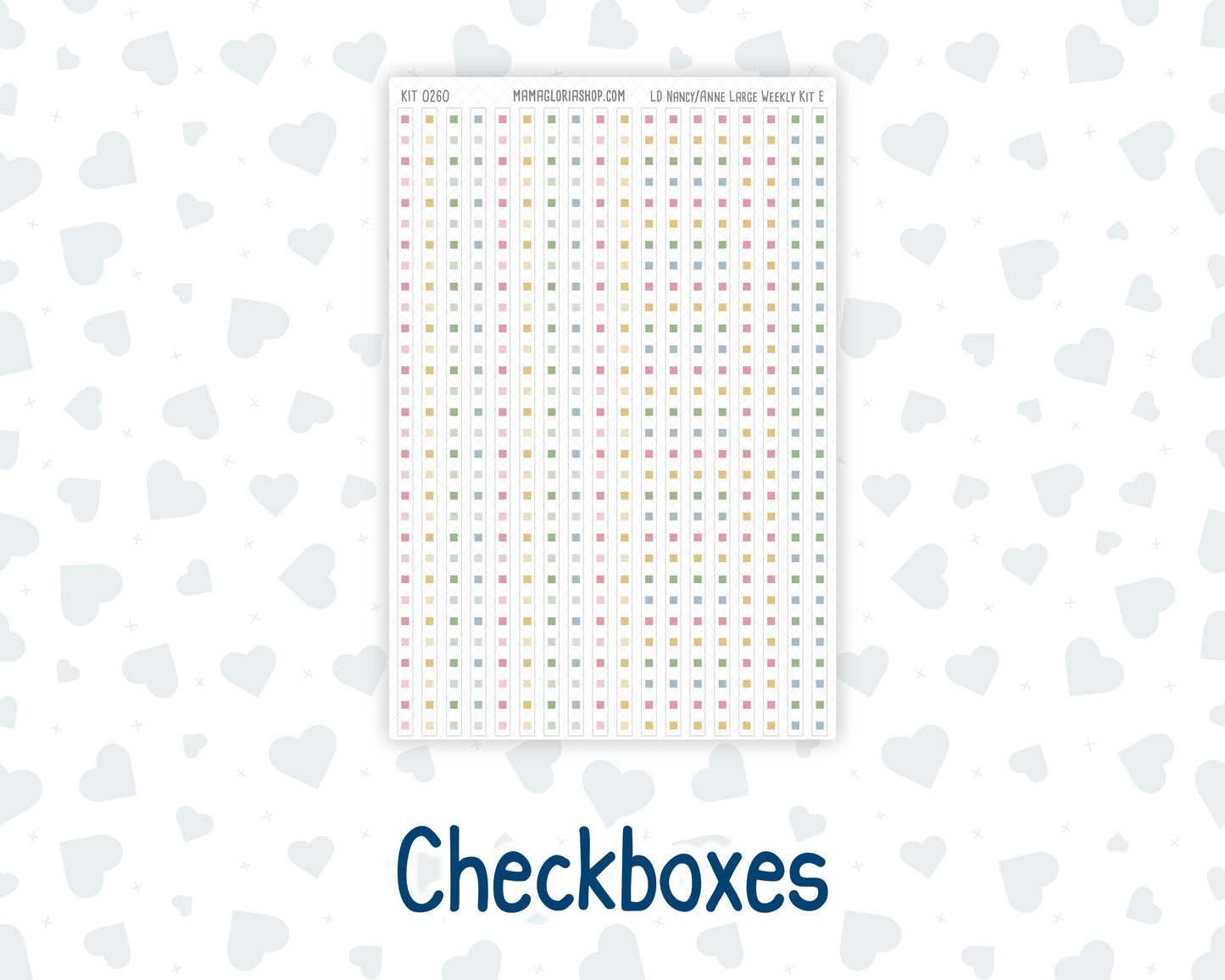 Kit 0260 - Laurel Denise The Nancy Planner Large - Weekly Kit - April - Pastel Egg Hunt