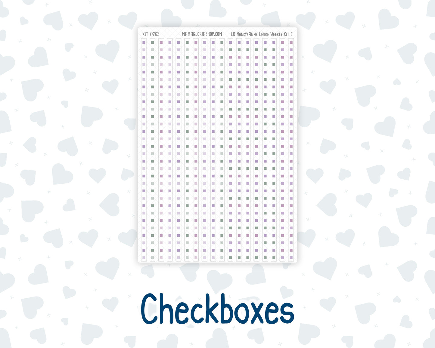 Kit 0263 - Laurel Denise The Nancy Planner Large - Weekly Kit - April - Lavender Drift