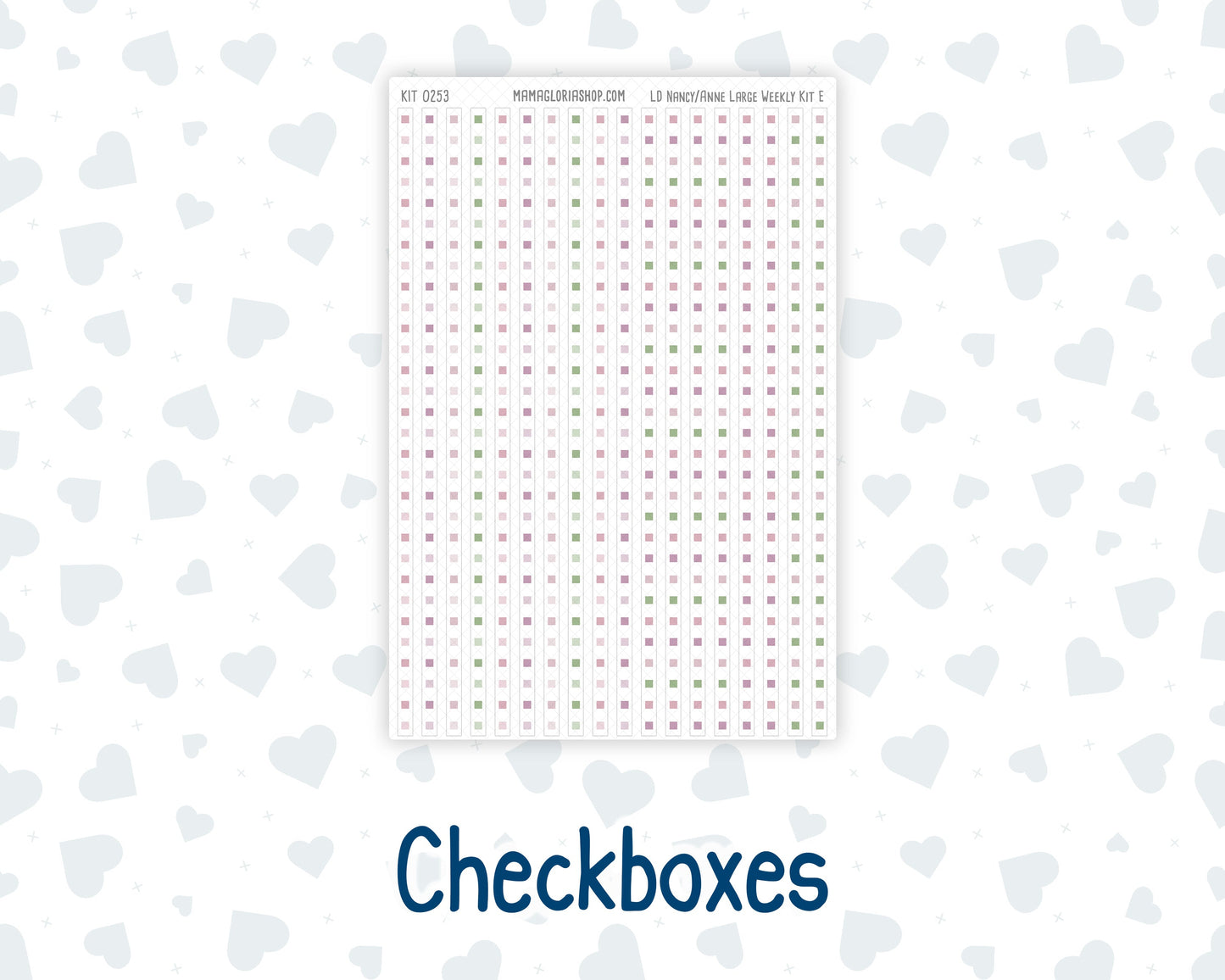 Kit 0253 - Laurel Denise The Nancy Planner Large - Weekly Kit - February - Rosy Daydreams