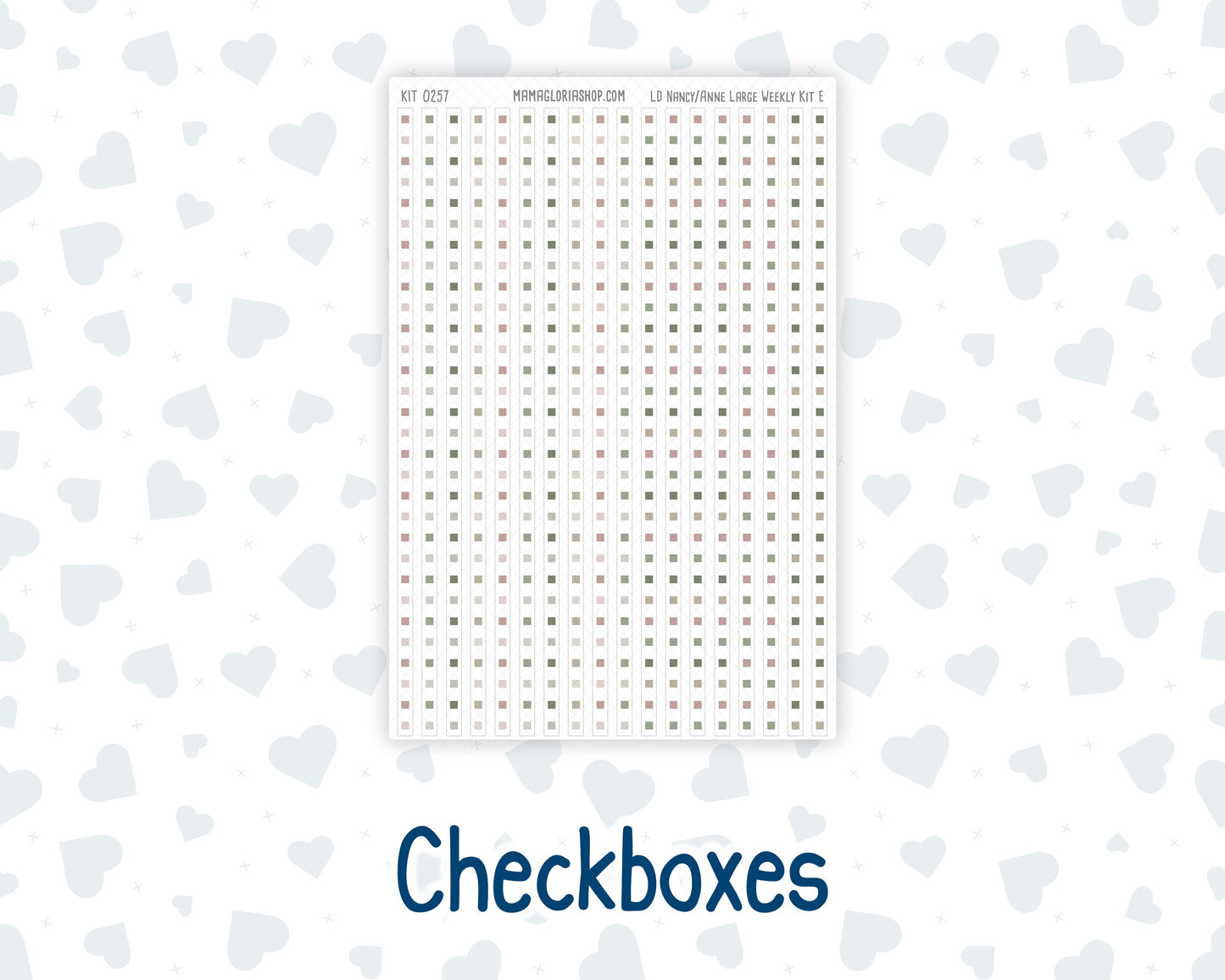 Kit 0257 - Laurel Denise The Nancy Planner Large - Weekly Kit - March - Blush Garden