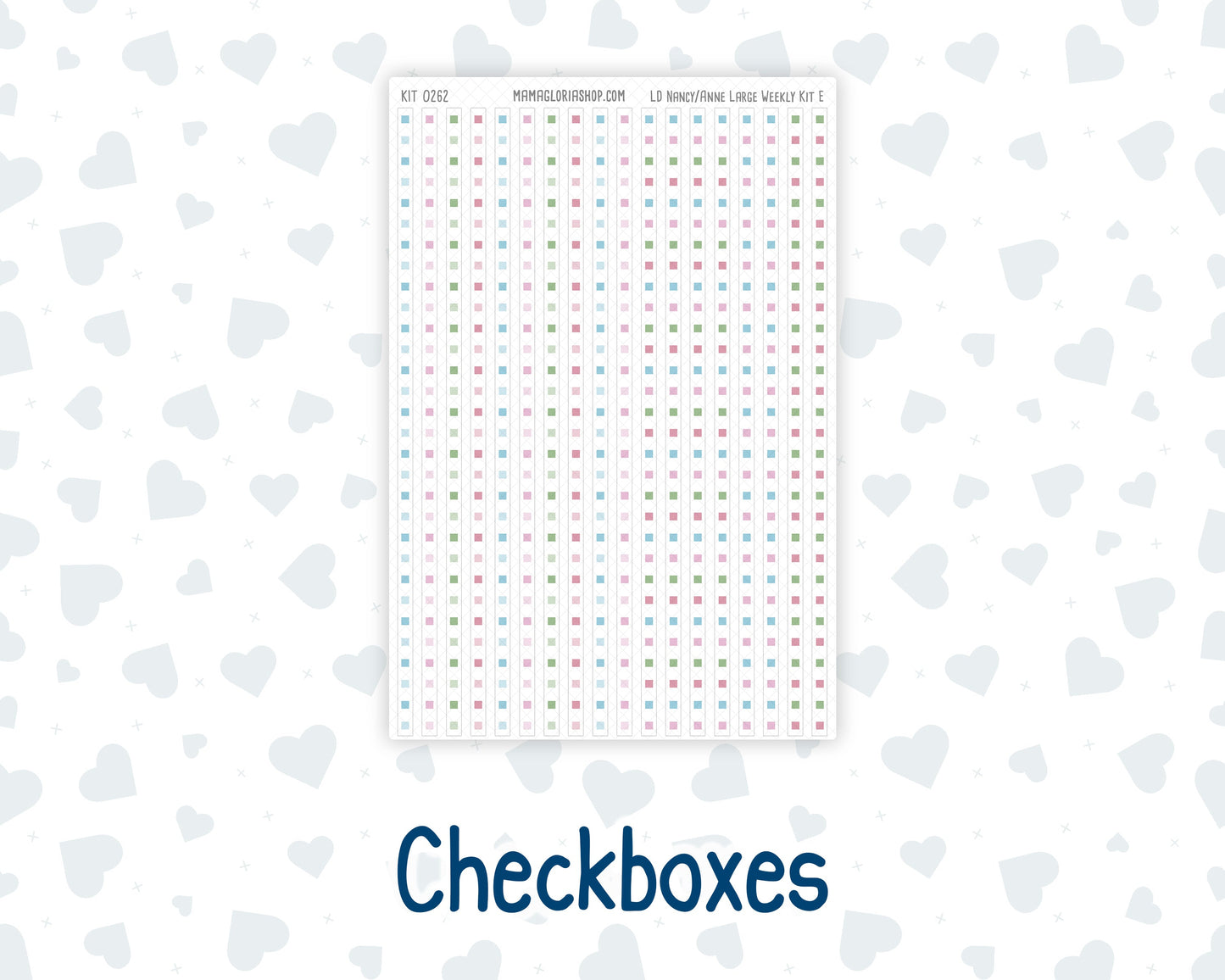 Kit 0262 - Laurel Denise The Nancy Planner Large - Weekly Kit - April - Spring Puffs