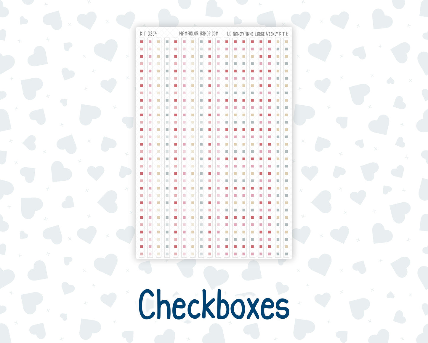 Kit 0254 - Laurel Denise The Nancy Planner Large - Weekly Kit - February - Valentine Village