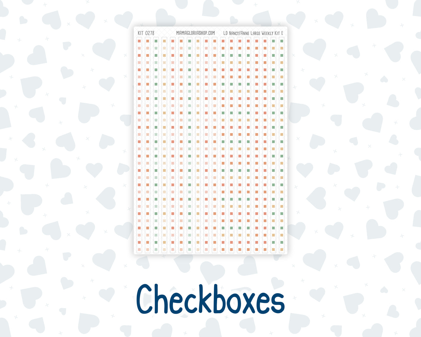 Kit 0278 - Laurel Denise The Nancy Planner Large - Weekly Kit - August - Oops, All Peaches