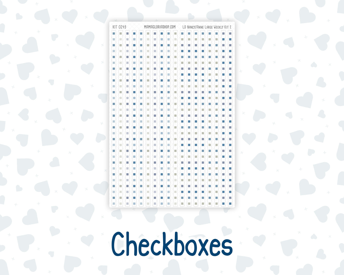 Kit 0249 - Laurel Denise The Nancy Planner Large - Weekly Kit - January - Icy Lace