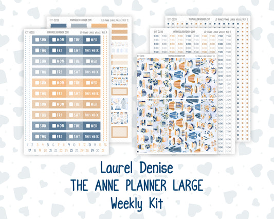 Kit 0299 - Laurel Denise The Anne Planner Large - Weekly Kit - October - Book Nook
