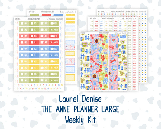 Kit 0269 - Laurel Denise The Anne Planner Large - Weekly Kit - June - Dolce Mare