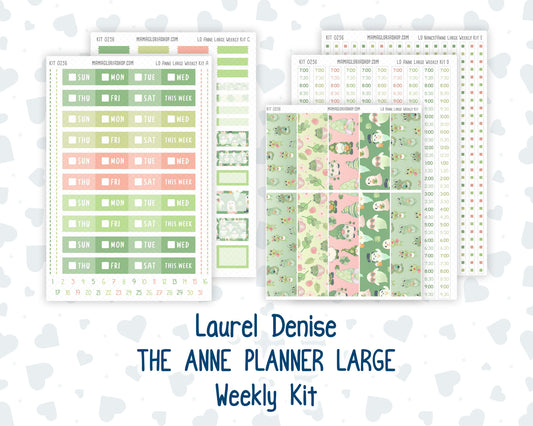 Kit 0256 - Laurel Denise The Anne Planner Large - Weekly Kit - March - Froggy Luck