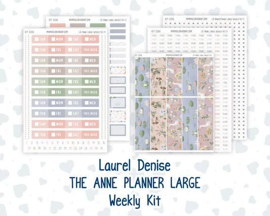 Kit 0266 - Laurel Denise The Anne Planner Large - Weekly Kit - May - Froggy Lake Picnic