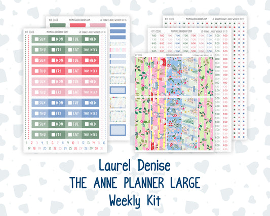 Kit 0306 - Laurel Denise The Anne Planner Large - Weekly Kit - December - Jolly Mischief