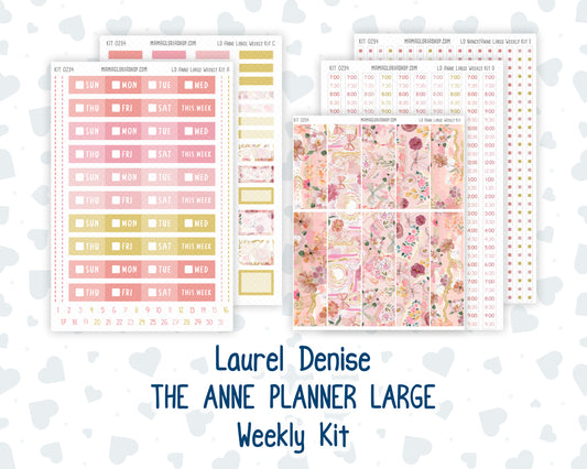 Kit 0294 - Laurel Denise The Anne Planner Large - Weekly Kit - September - Rosy Reveria
