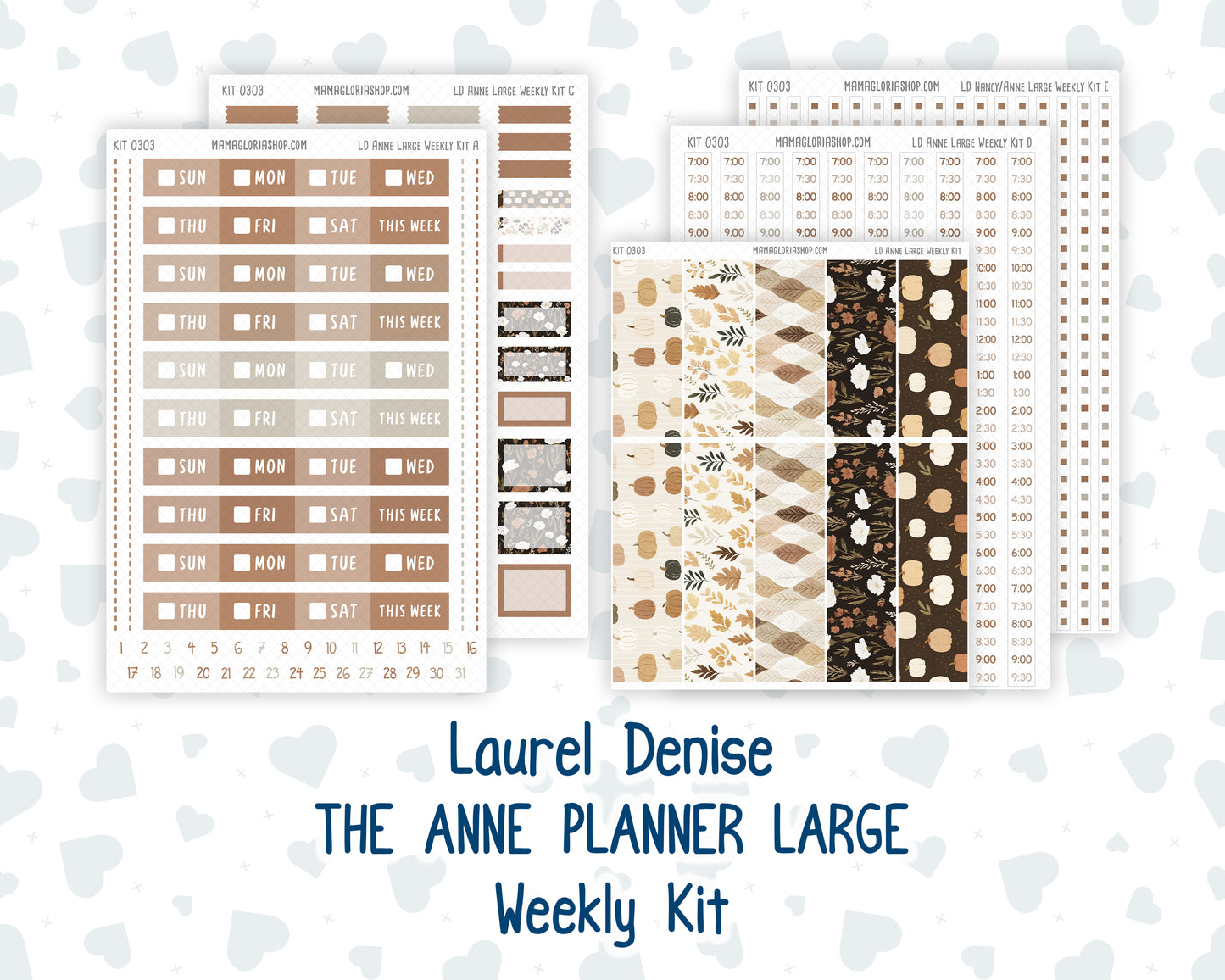 Kit 0303 - Laurel Denise The Anne Planner Large - Weekly Kit - November - Into The Woods