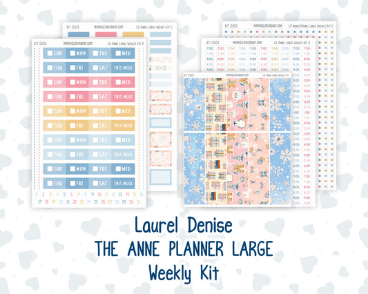 Kit 0305 - Laurel Denise The Anne Planner Large - Weekly Kit - December - Sugarplum Parade