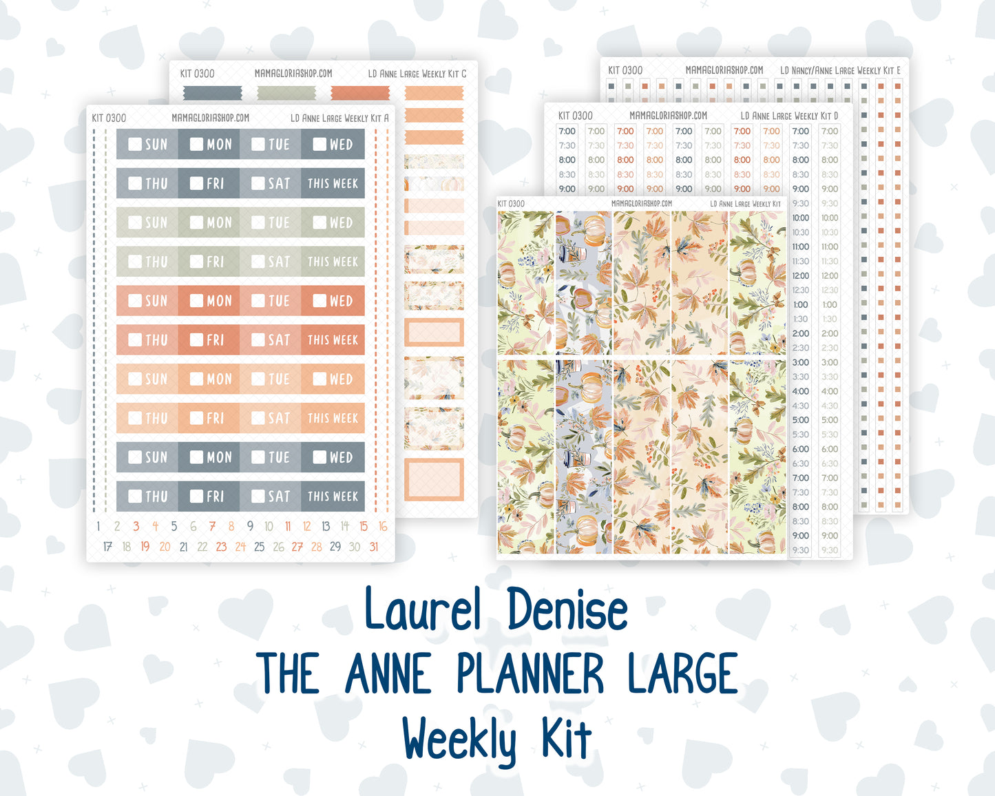 Kit 0300 - Laurel Denise The Anne Planner Large - Weekly Kit - October - Autumn Stroll