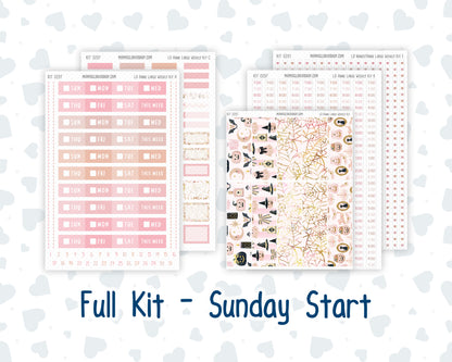 Kit 0297 - Laurel Denise The Anne Planner Large - Weekly Kit - October - Pink Spell