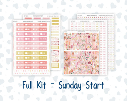 Kit 0294 - Laurel Denise The Anne Planner Large - Weekly Kit - September - Rosy Reveria