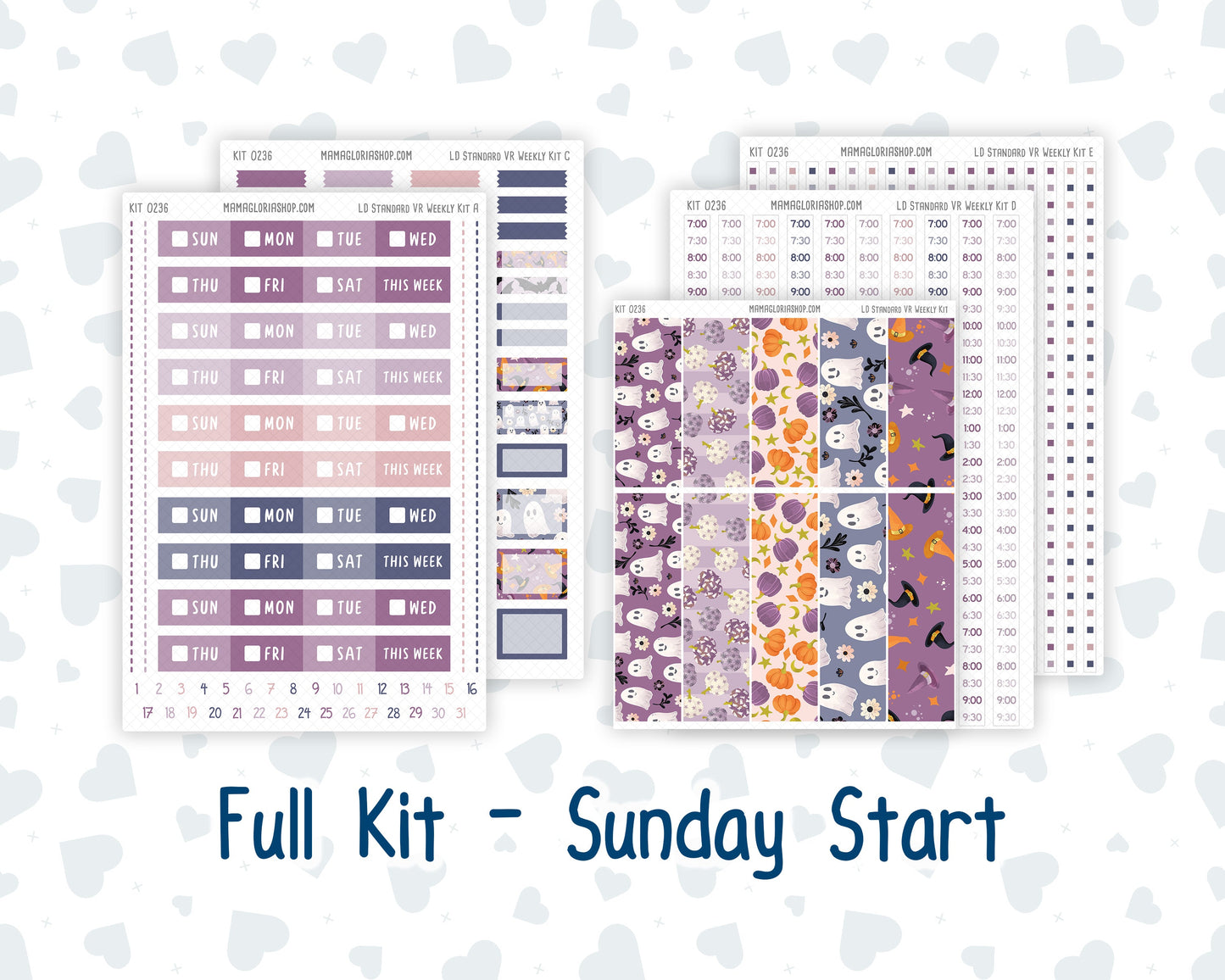 Kit 0236 - Laurel Denise Standard - Vertical - Weekly Kit - October - Sweet & Spooky