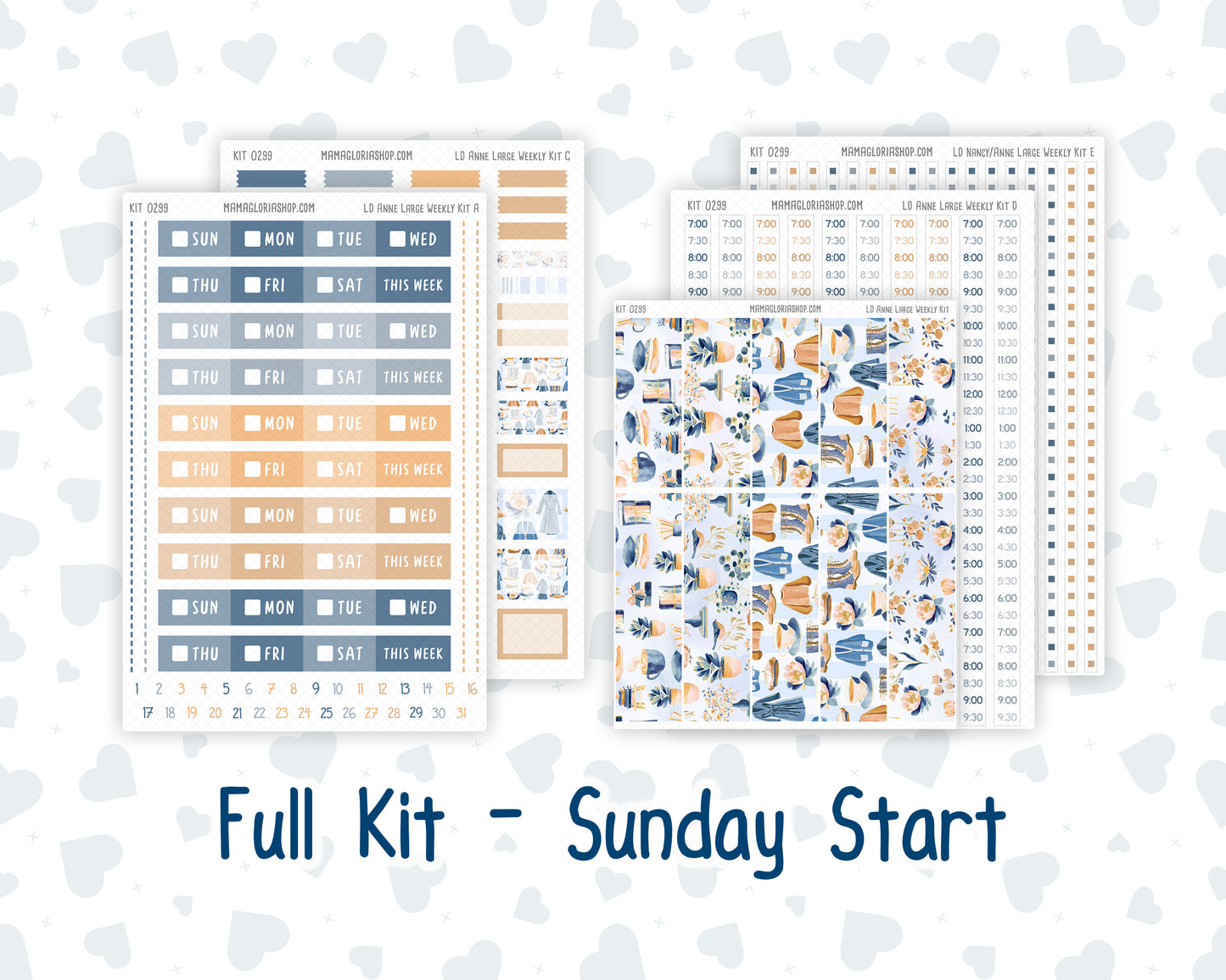 Kit 0299 - Laurel Denise The Anne Planner Large - Weekly Kit - October - Book Nook