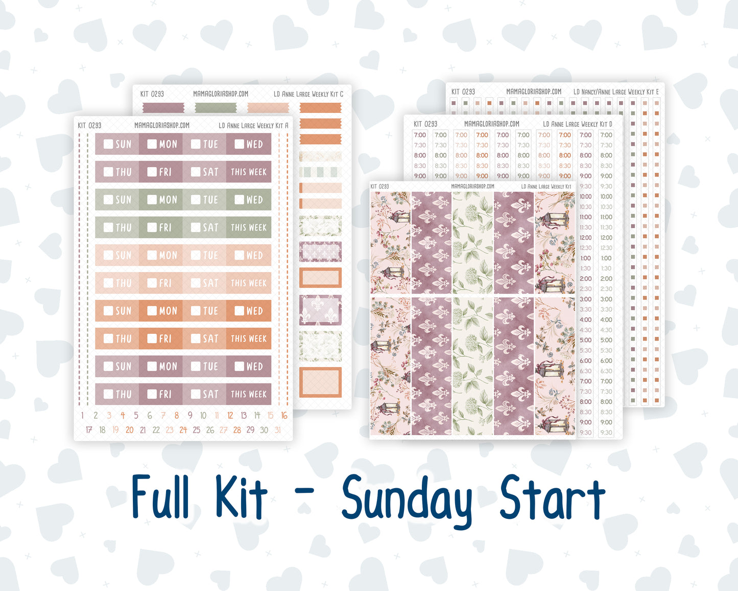 Kit 0293 - Laurel Denise The Anne Planner Large - Weekly Kit - September - Fleur de Provence