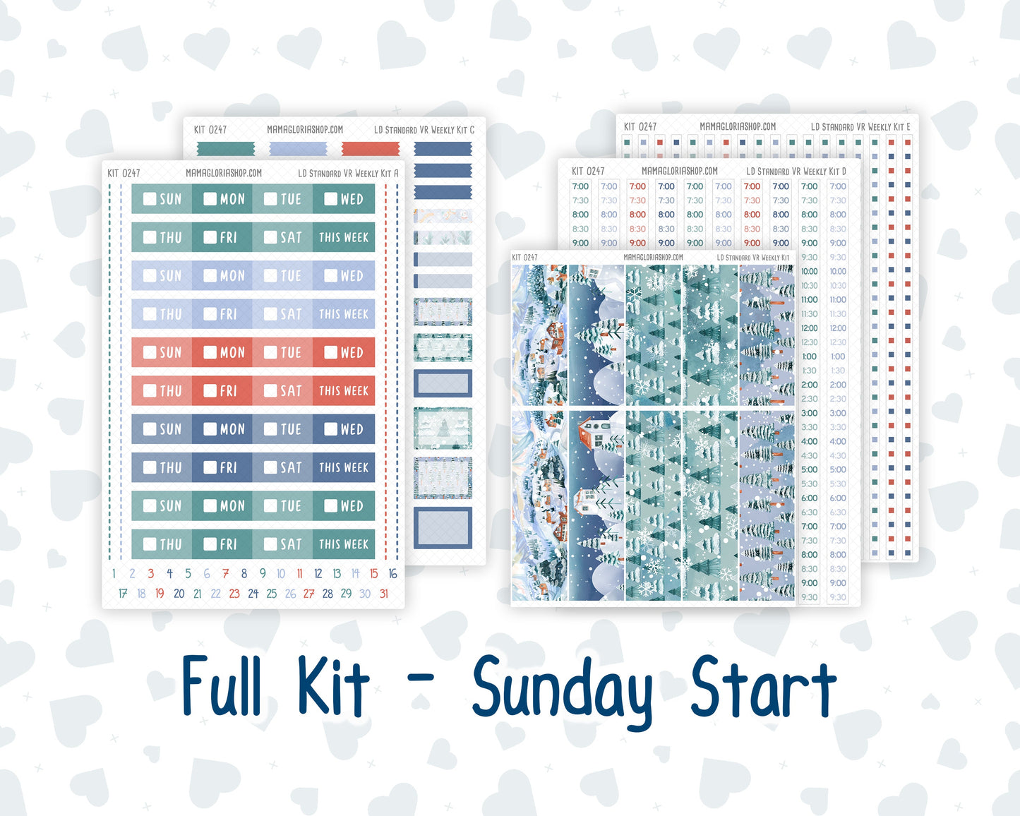 Kit 0247 - Laurel Denise Standard - Vertical - Weekly Kit - December - Snow Day Adventures