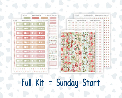 Kit 0308 - Laurel Denise The Anne Planner Large - Weekly Kit - December - Knit & Holly