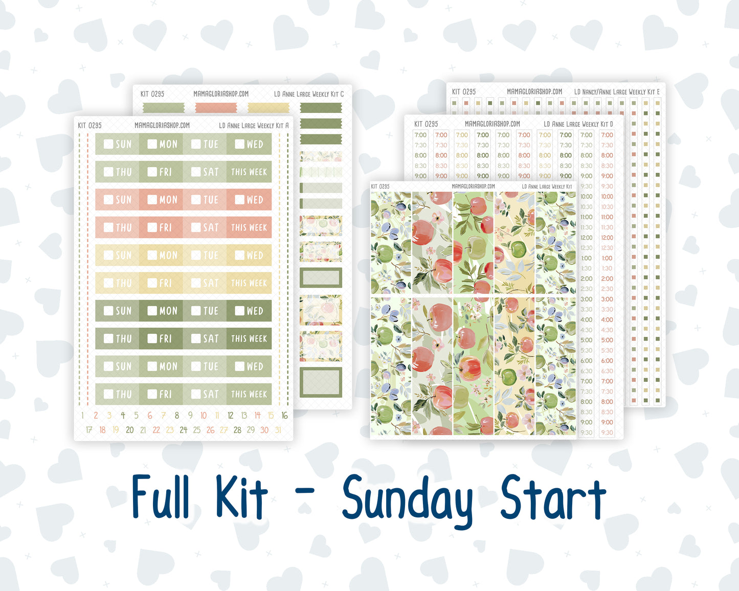 Kit 0295 - Laurel Denise The Anne Planner Large - Weekly Kit - September - Apple Harvest