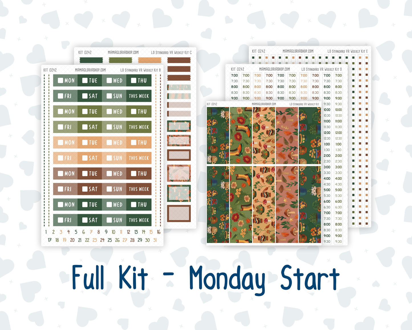 Kit 0242 - Laurel Denise Standard - Vertical - Weekly Kit - November - Cottage Autumn