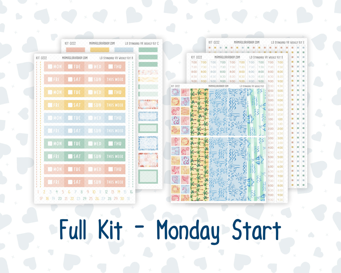 Kit 0222 - Laurel Denise Standard - Vertical - Weekly Kit - June - Beach Day