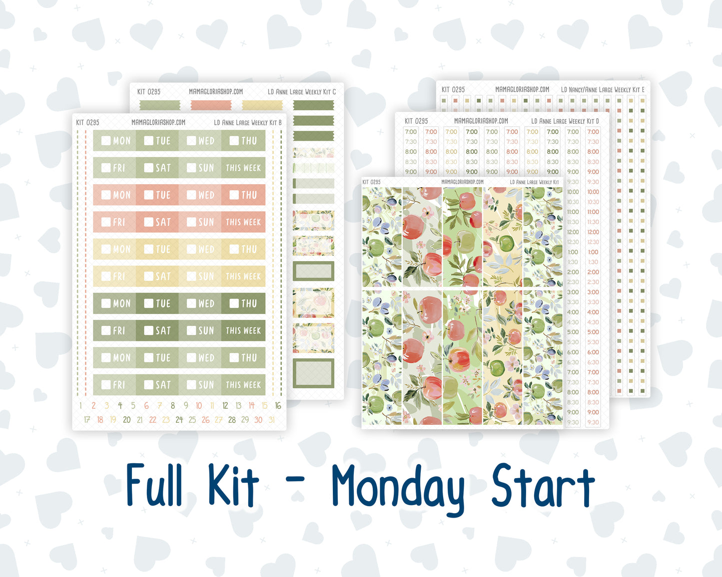 Kit 0295 - Laurel Denise The Anne Planner Large - Weekly Kit - September - Apple Harvest