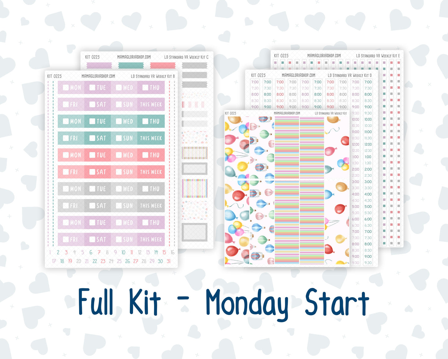 Kit 0225 - Laurel Denise Standard - Vertical - Weekly Kit - July - Carnival Joy