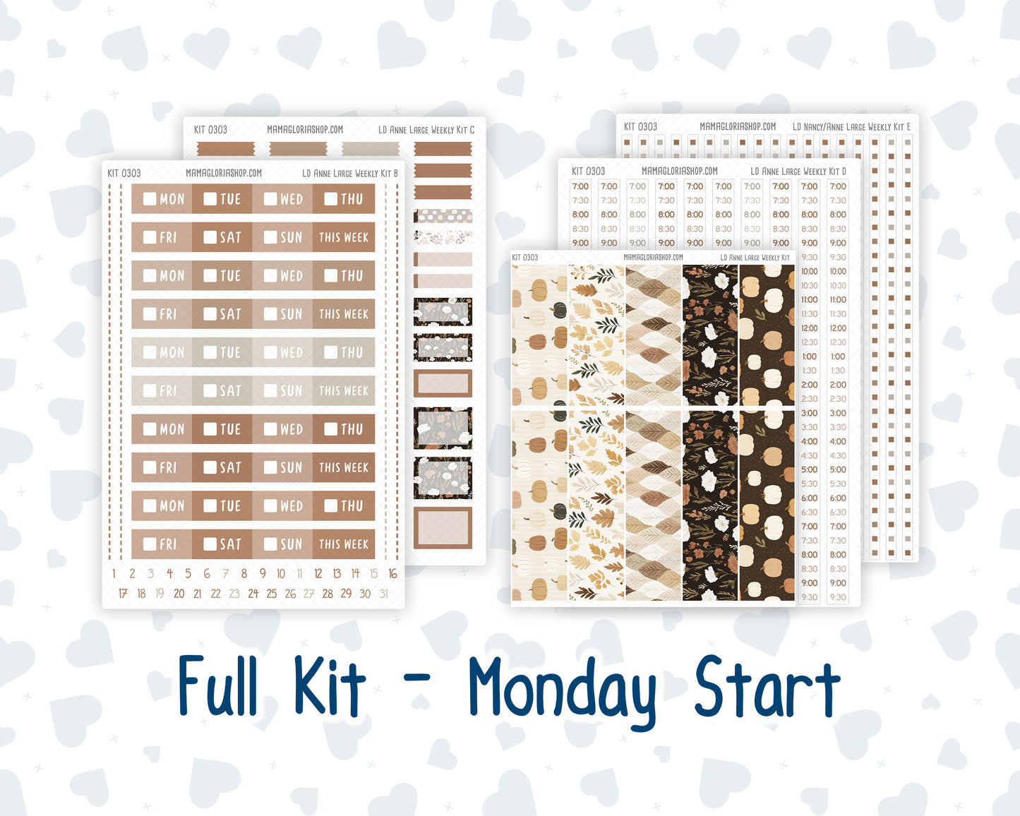 Kit 0303 - Laurel Denise The Anne Planner Large - Weekly Kit - November - Into The Woods