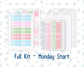 Kit 0262 - Laurel Denise The Anne Planner Large - Weekly Kit - April - Spring Puffs