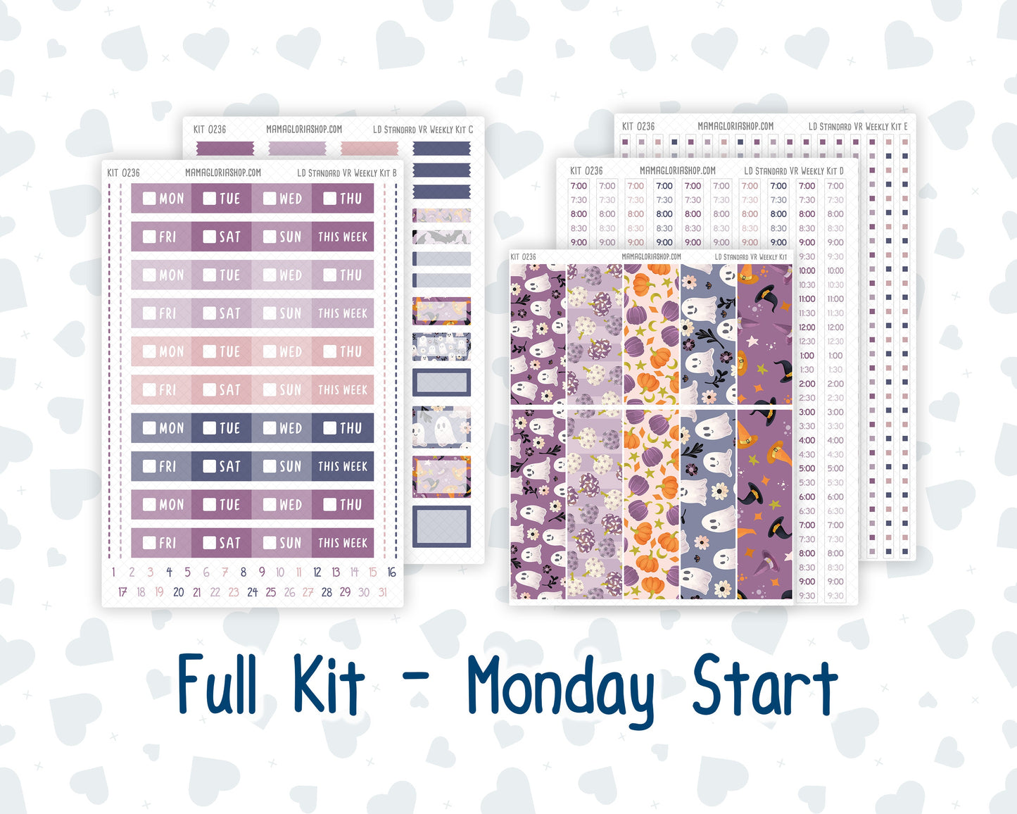 Kit 0236 - Laurel Denise Standard - Vertical - Weekly Kit - October - Sweet & Spooky