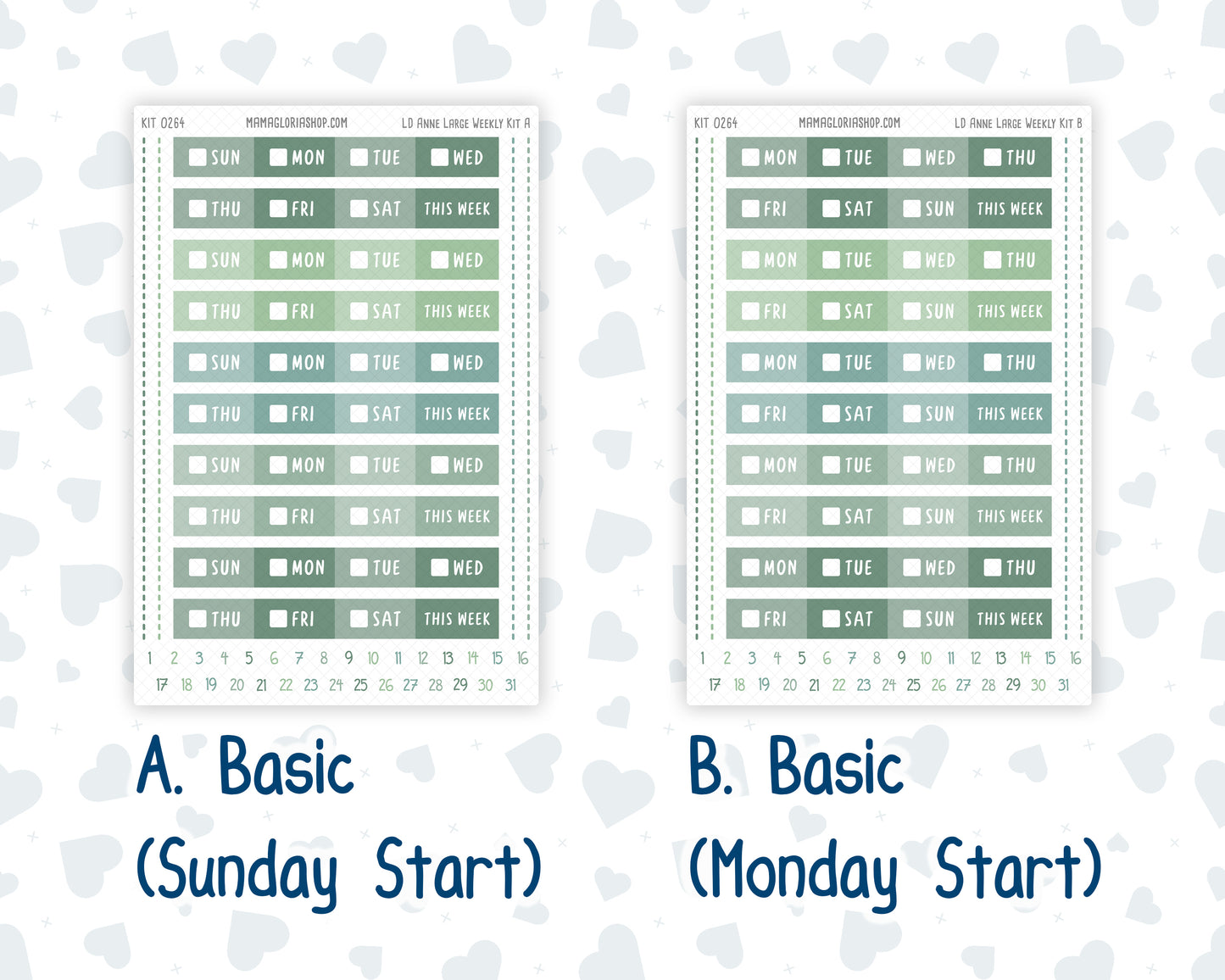 Kit 0264 - Laurel Denise The Anne Planner Large - Weekly Kit - May - Spring Walk