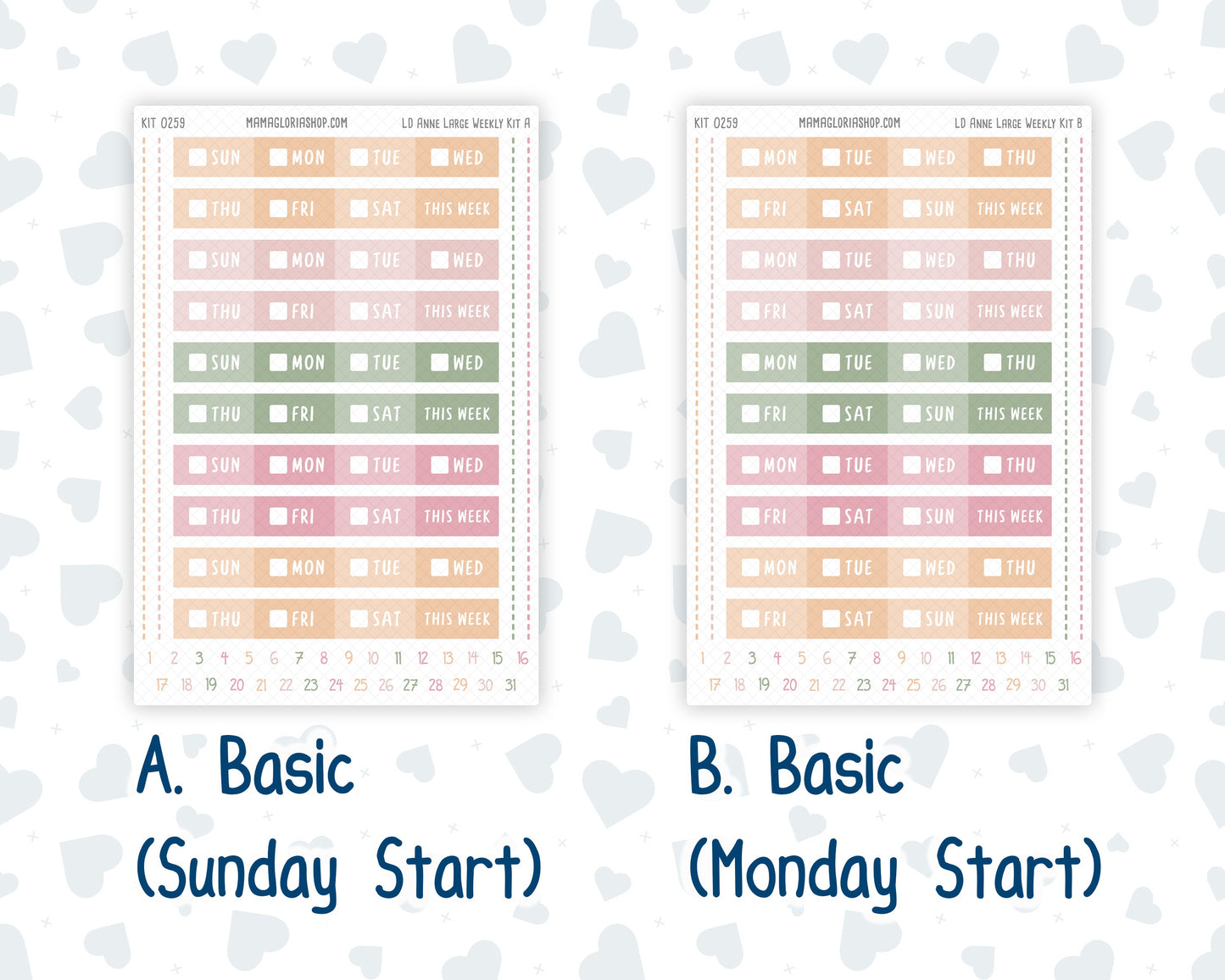 Kit 0259 - Laurel Denise The Anne Planner Large - Weekly Kit - March - Spring Garden Chores