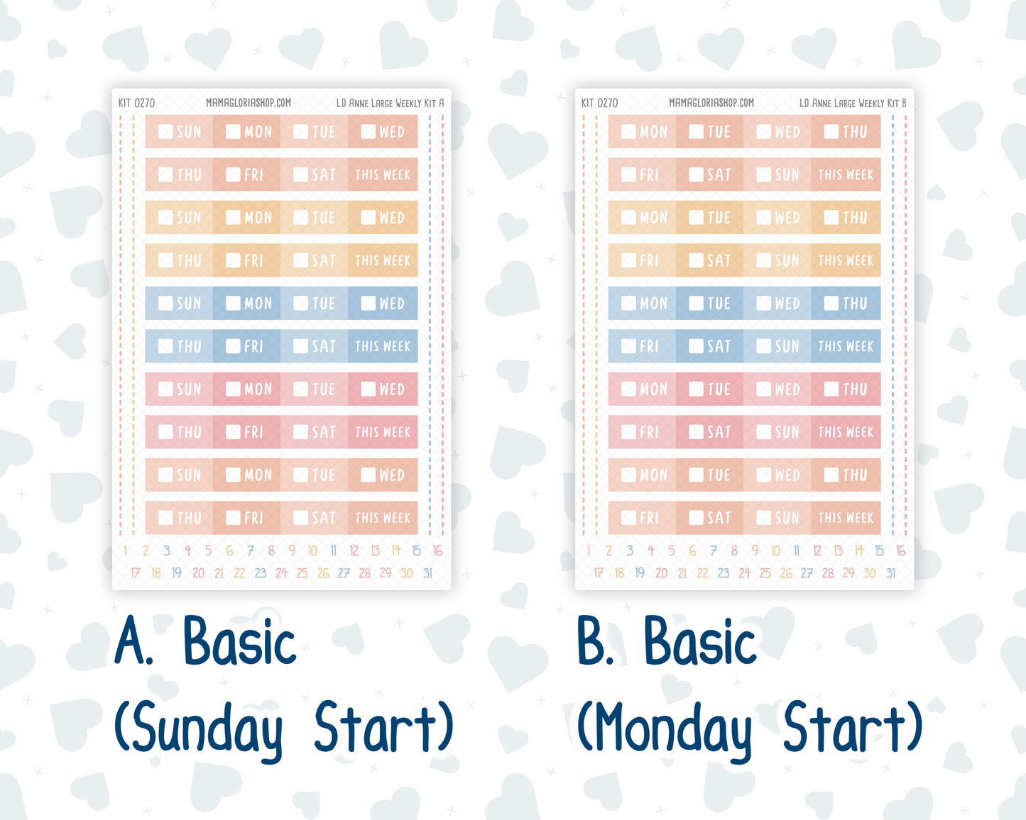 Kit 0270 - Laurel Denise The Anne Planner Large - Weekly Kit - June - Beachside Bliss