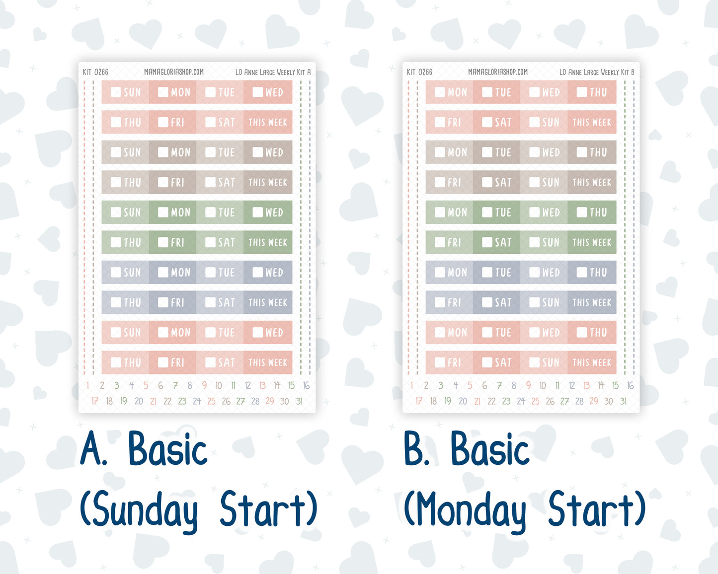 Kit 0266 - Laurel Denise The Anne Planner Large - Weekly Kit - May - Froggy Lake Picnic