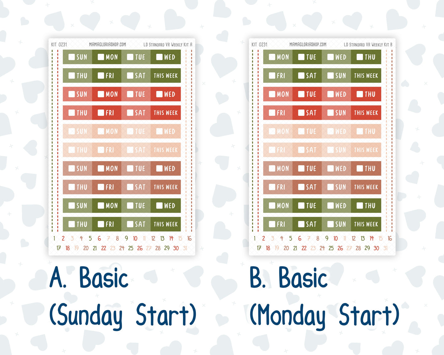 Kit 0231 - Laurel Denise Standard - Vertical - Weekly Kit - August - Backyard BBQ