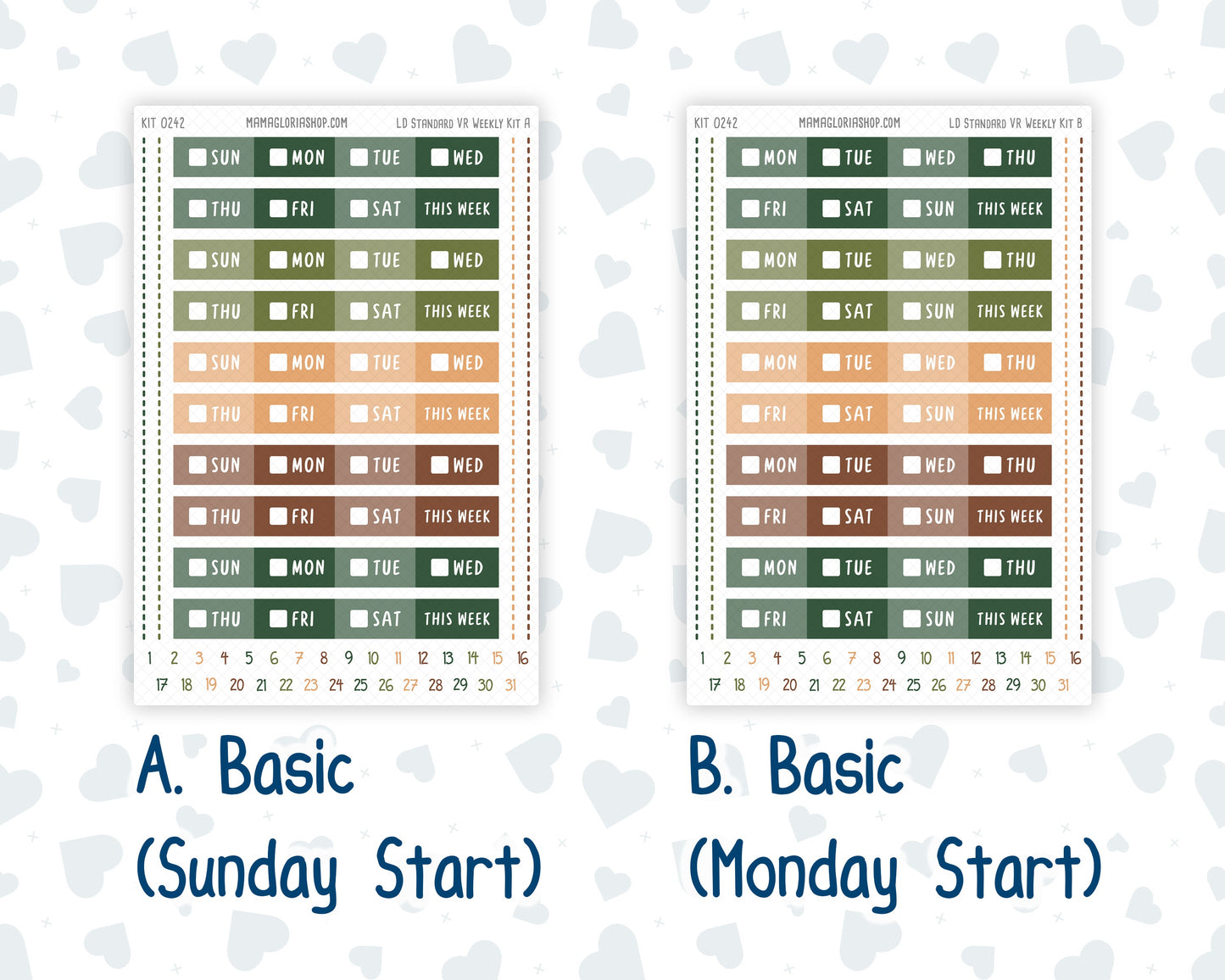 Kit 0242 - Laurel Denise Standard - Vertical - Weekly Kit - November - Cottage Autumn