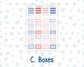 Kit 0273 - Laurel Denise The Anne Planner Large - Weekly Kit - July - Americana In Bloom
