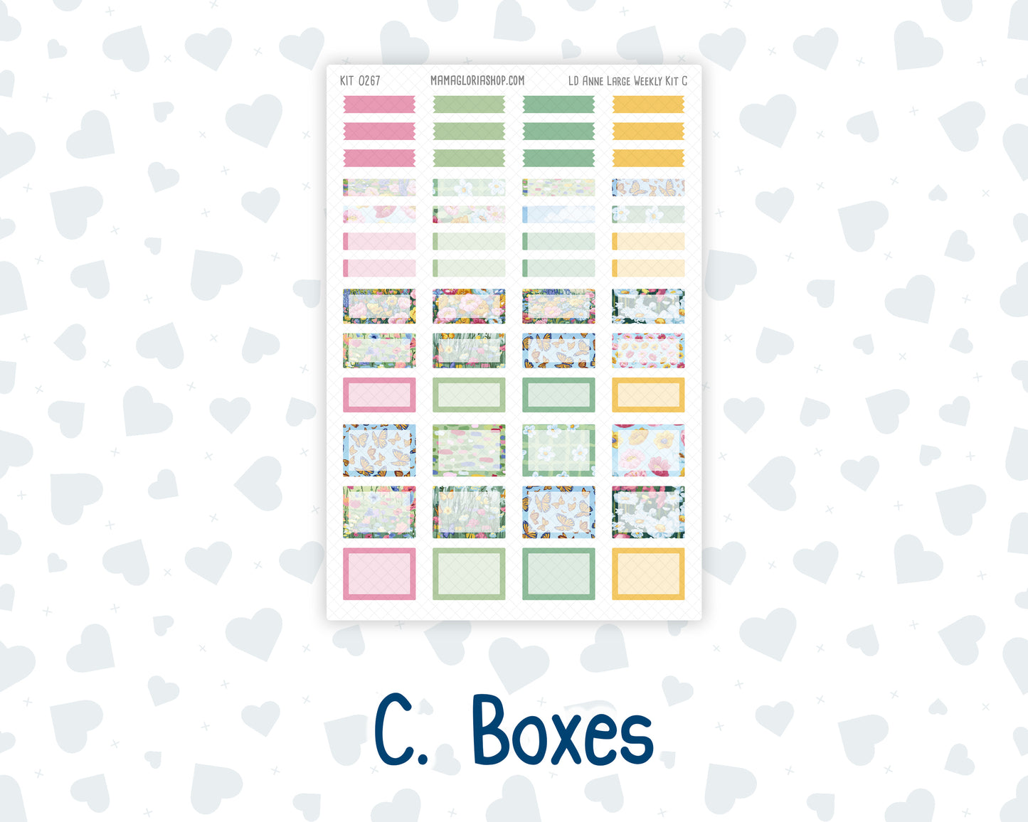 Kit 0267 - Laurel Denise The Anne Planner Large - Weekly Kit - May - Flowers For Mama