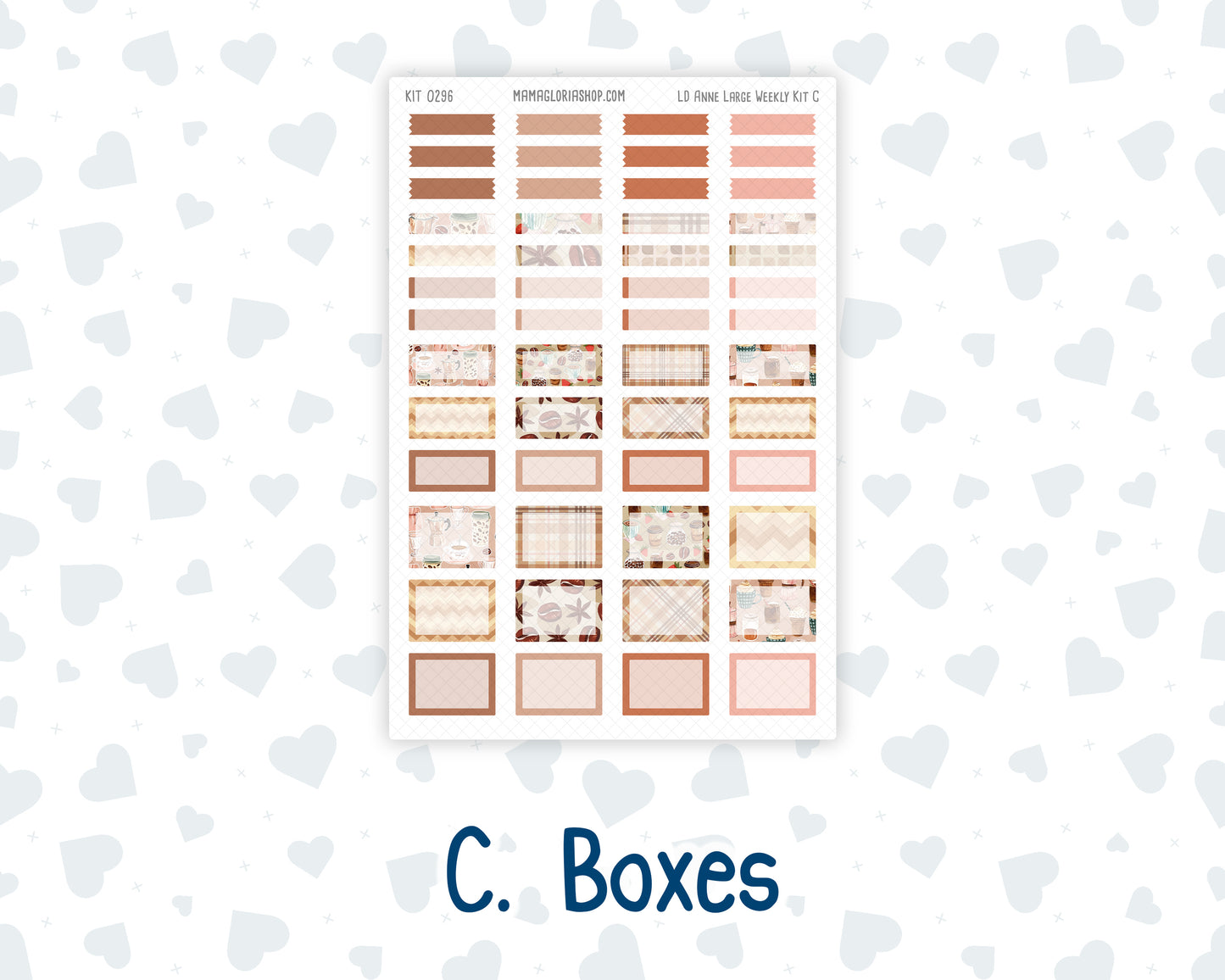 Kit 0296 - Laurel Denise The Anne Planner Large - Weekly Kit - September - Coffee Break