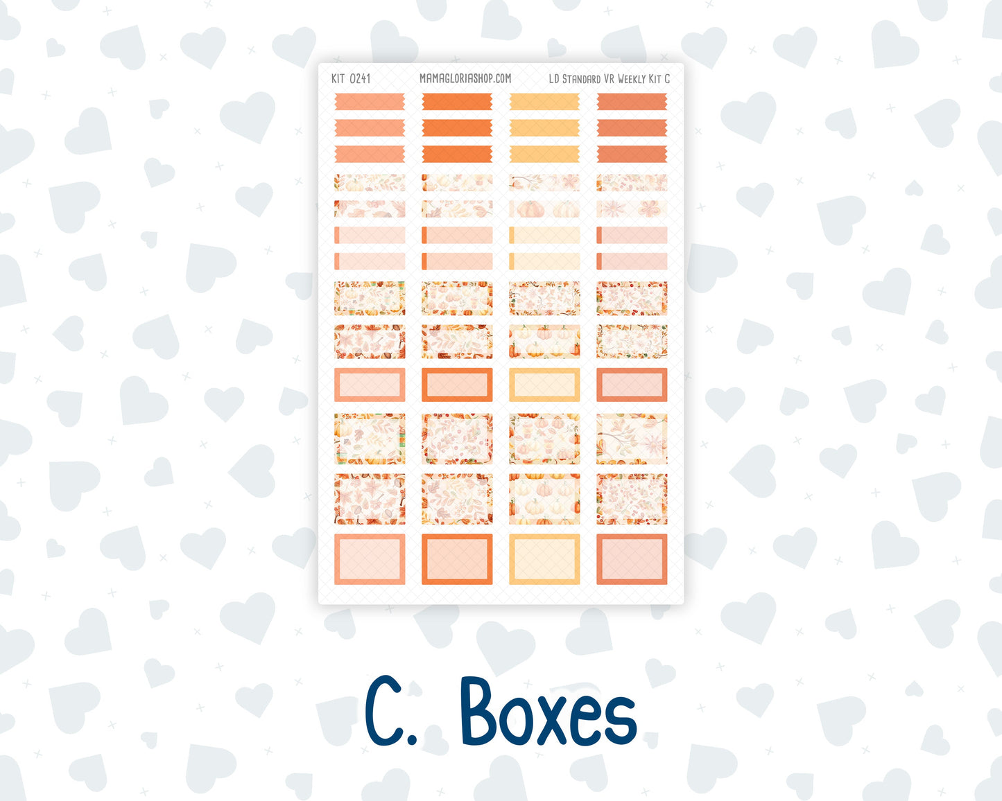 Kit 0241 - Laurel Denise Standard - Vertical - Weekly Kit - November - Pumpkin Latte