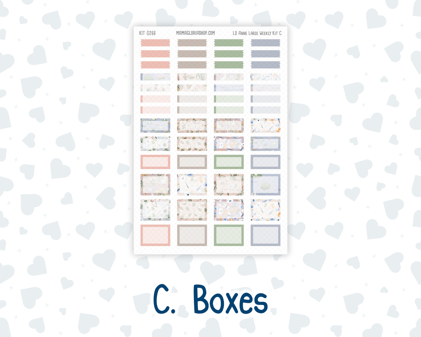 Kit 0266 - Laurel Denise The Anne Planner Large - Weekly Kit - May - Froggy Lake Picnic