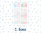 Kit 0262 - Laurel Denise The Anne Planner Large - Weekly Kit - April - Spring Puffs