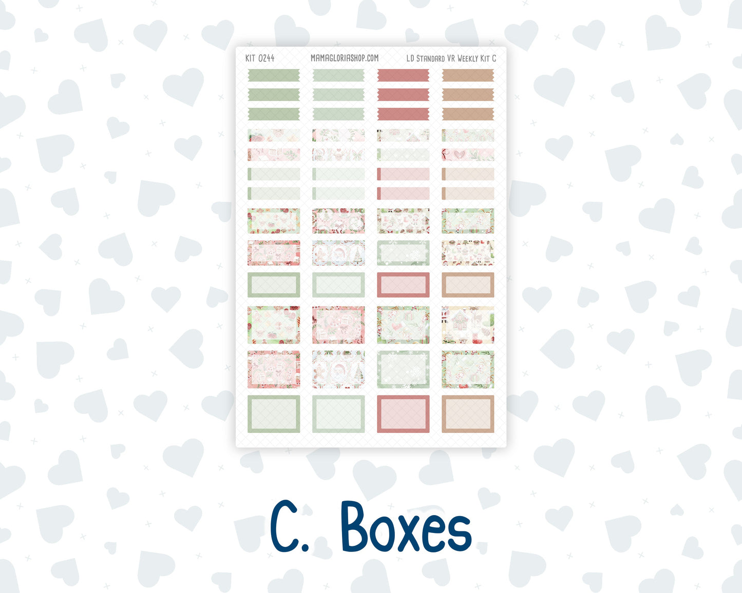 Kit 0244 - Laurel Denise Standard - Vertical - Weekly Kit - December - Santas Village