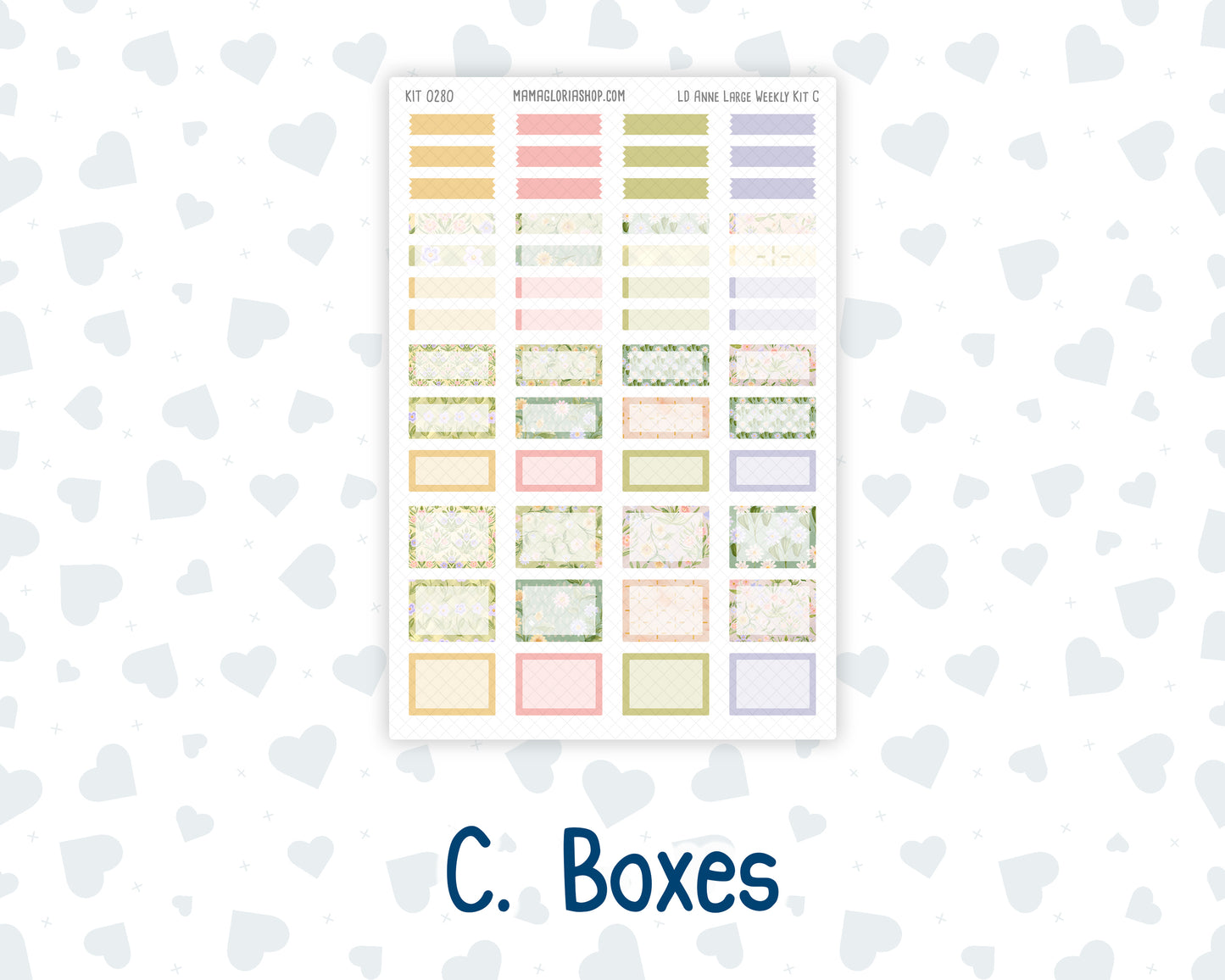 Kit 0280 - Laurel Denise The Anne Planner Large - Weekly Kit - Half Past Six In August